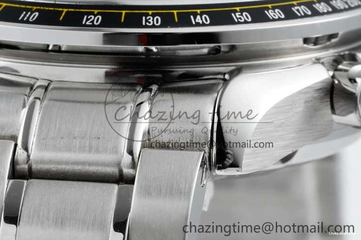 0405 Speedmaster Racing Master SS HKF Best Edition Black Dial on SS Bracelet A Versatile 7810